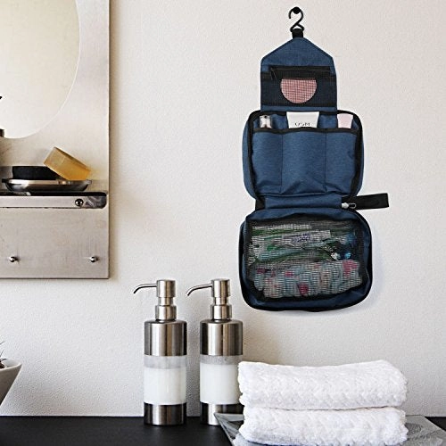 Vivefox Premium Hanging Toiletry Bag, Women & Men Travel Kit Cosmetic Make Up Bag Case Organizer,