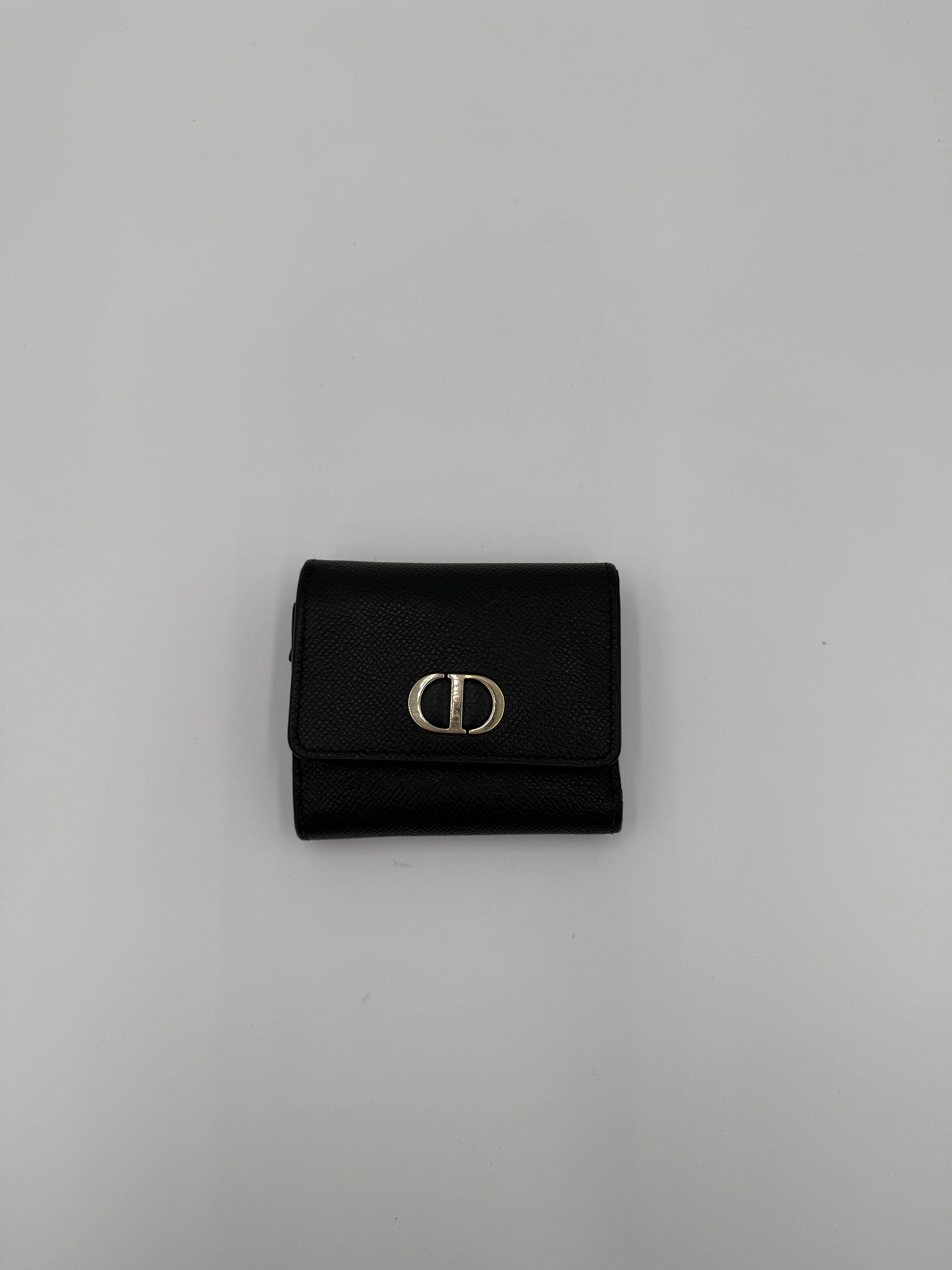 Wallet Luxury Designer By Dior In Black & Gold, Size:Medium