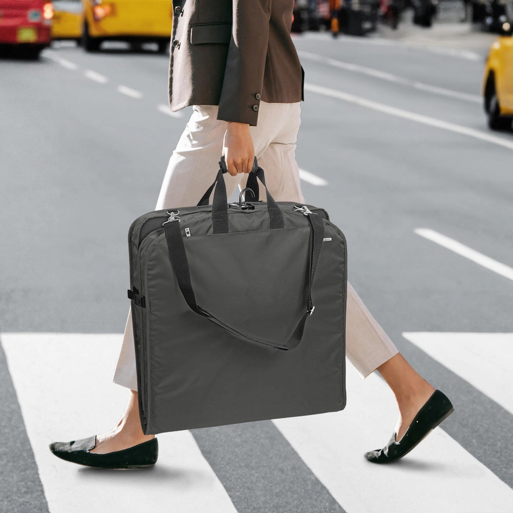 WallyBags 45" Premium Extra Capacity Travel Garment Bag With Shoulder Strap