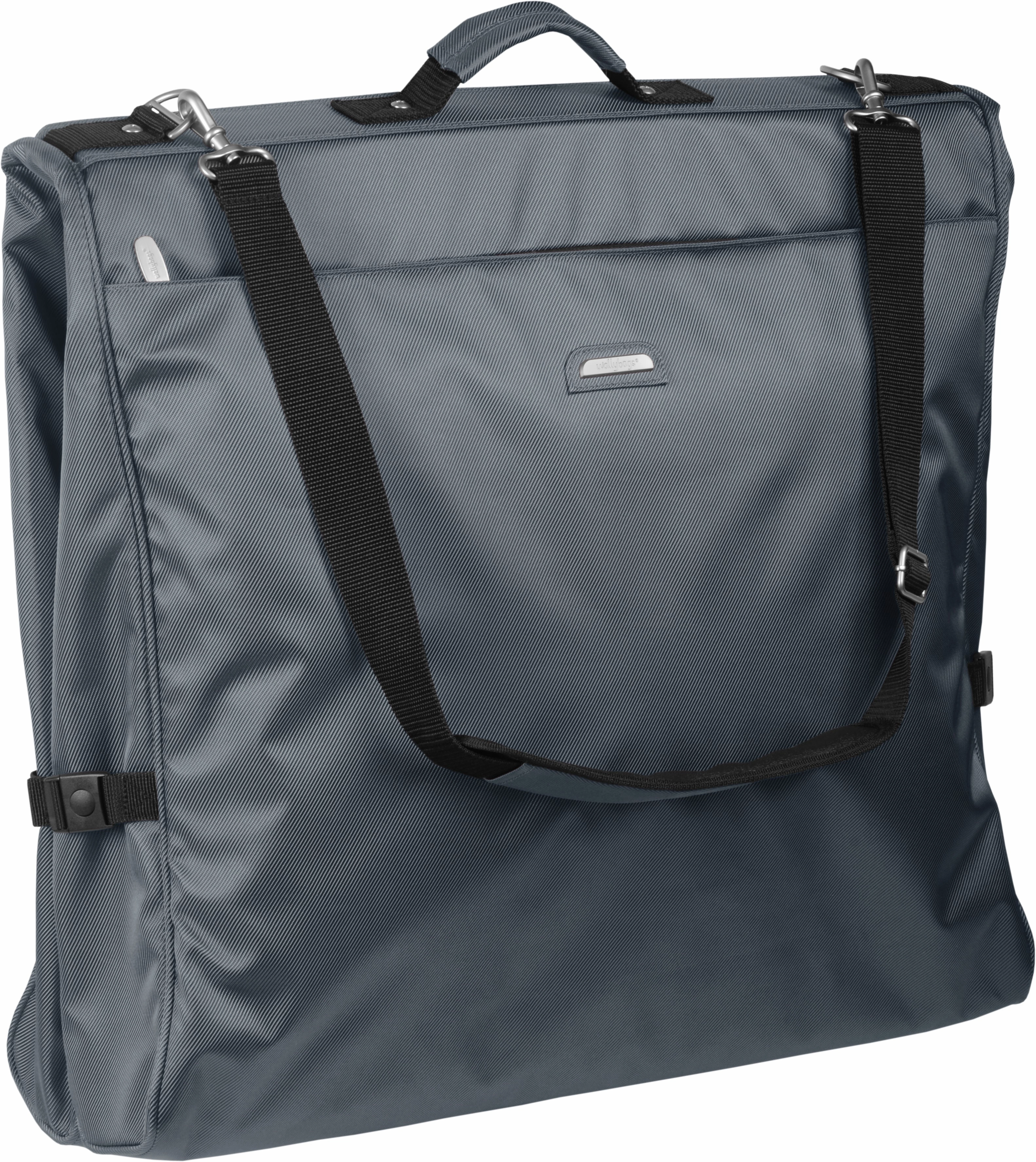 WallyBags 45" Premium Framed Garment Bag with shoulder strap and multiple pockets