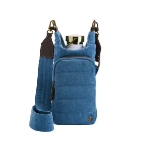 WanderFull Denim HydroBag? with Antique Brass and Denim w/ Vegan Leather Strap