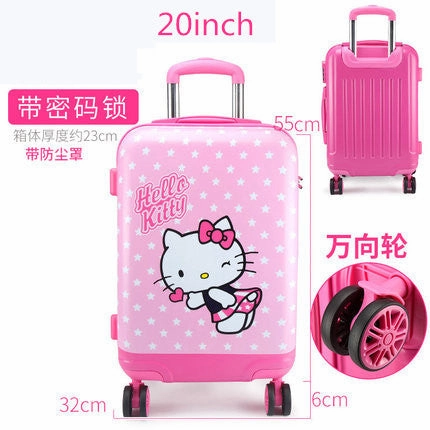 Waterproof Fashion Pu Luggage Bag ,Hello Kitty Girls Suitcase ,Children'S Trolley Case,Baby Wheel