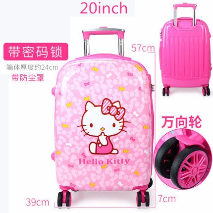 Waterproof Fashion Pu Luggage Bag ,Hello Kitty Girls Suitcase ,Children'S Trolley Case,Baby Wheel