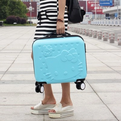Wholesale!Girls Cute 14 16 Abs Hello Kitty Travel Luggage Sets,High Quality Female Lovely Travel