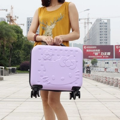 Wholesale!Girls Cute 14 16 Abs Hello Kitty Travel Luggage Sets,High Quality Female Lovely Travel