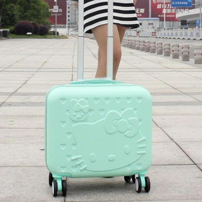 Wholesale!Girls Cute 14 16 Abs Hello Kitty Travel Luggage Sets,High Quality Female Lovely Travel
