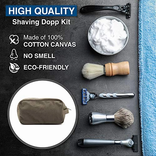 Willys Jeep Freedom Stars Military Canvas Shower Kit Travel Toiletry Bag Case in Olive & Black