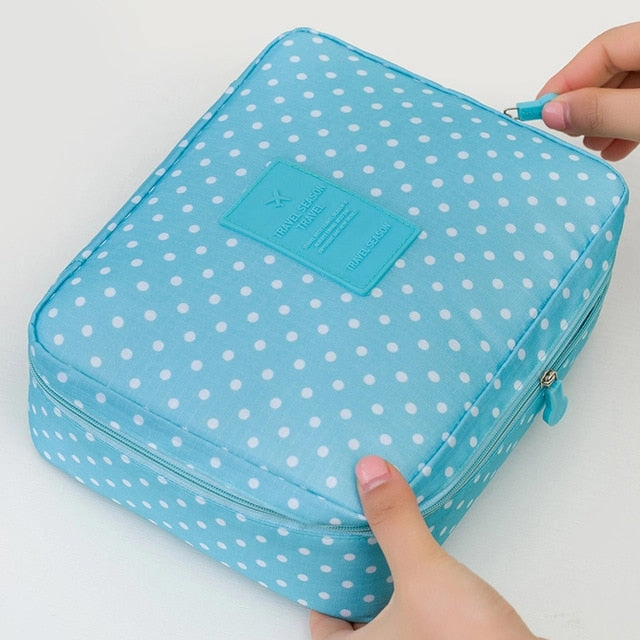 Women Makeup Bag Cosmetic Bag Case Make Up Organizer Toiletry Storage Neceser Rushed Floral Nylon