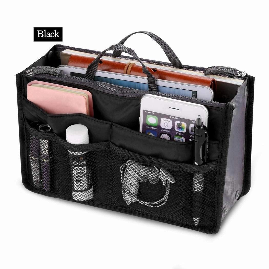 Women Multifunction Travel Cosmetic Makeup Insert Pouch Toiletry Organizer Handbag Storage Purse