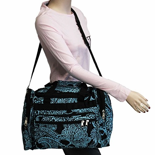 World Traveler 81T16-642  Duffle Bag, One Size, Black Blue Paisley