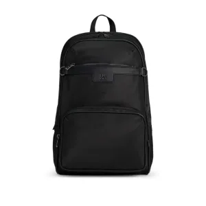 Zipped backpack in twill with smart sleeve