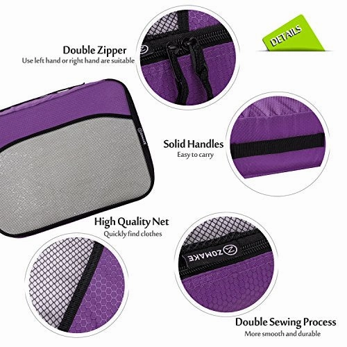 ZOMAKE 6 Set Packing Cubes for TravelLightweight Luggage Packing Organizer