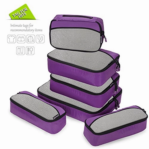 ZOMAKE 6 Set Packing Cubes for TravelLightweight Luggage Packing Organizer