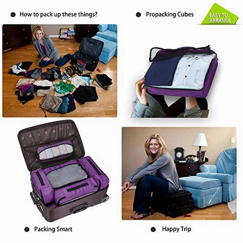 ZOMAKE 6 Set Packing Cubes for TravelLightweight Luggage Packing Organizer